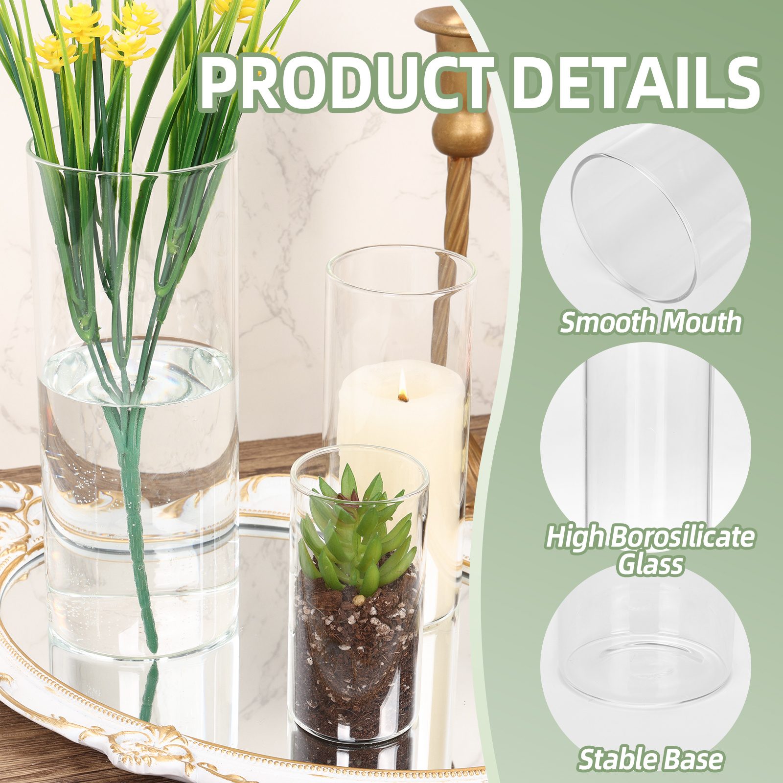 WHONLINE 35pcs Clear Glass Cyl - Floating Shelves 리뷰 및 가격