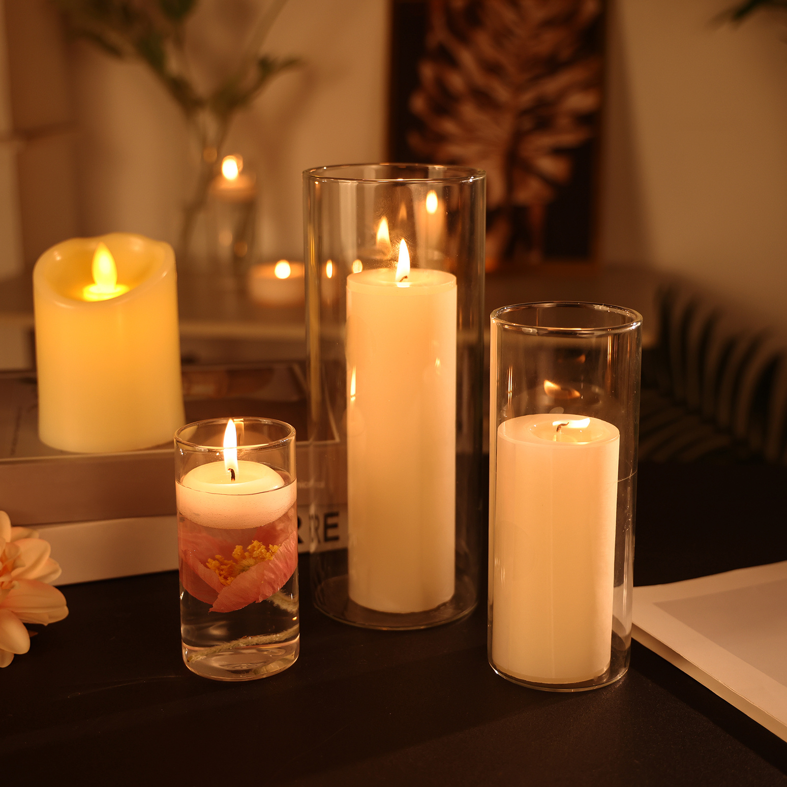 WHONLINE 35pcs Clear Glass Cyl - Floating Shelves 리뷰 및 가격