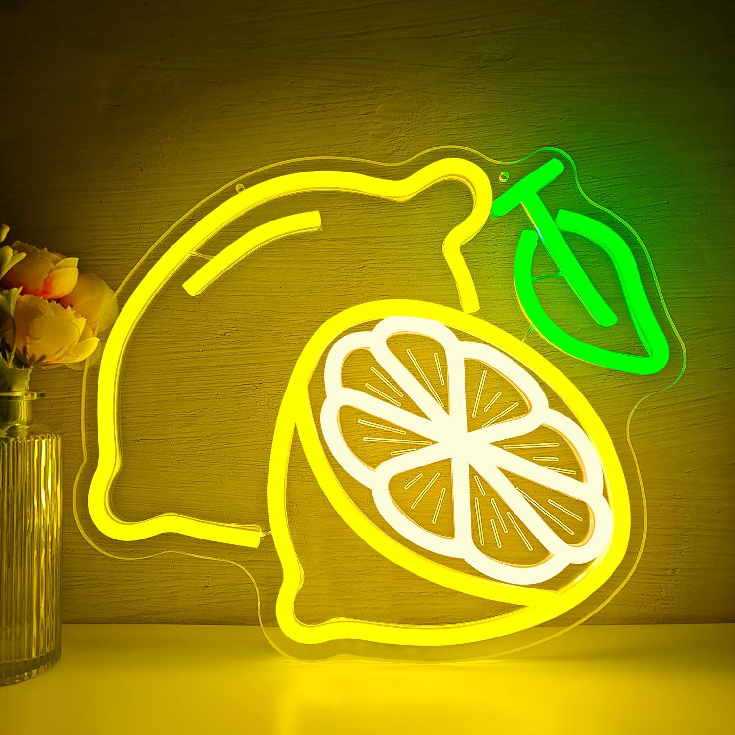 Lemon Neon Sign Dimmable LED L - Home Decor Lighting 리뷰 및 가격