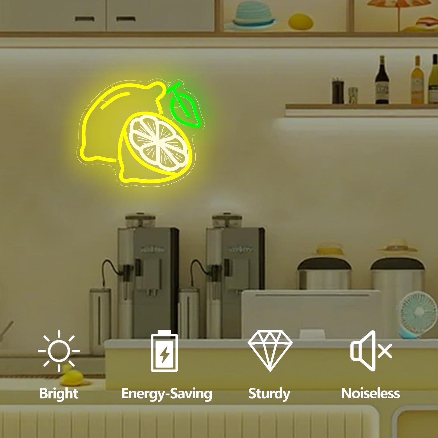Lemon Neon Sign Dimmable LED L - Home Decor Lighting 리뷰 및 가격