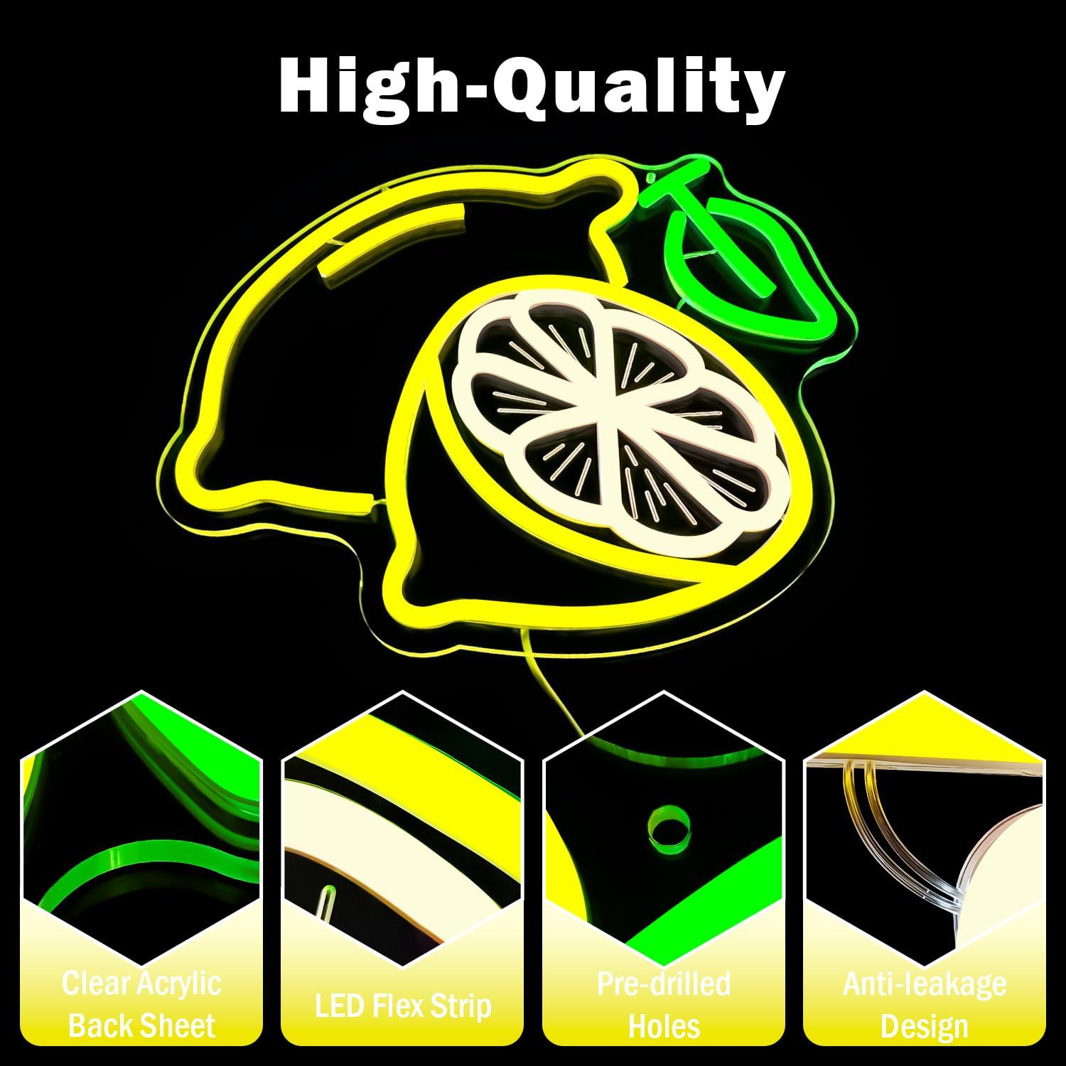Lemon Neon Sign Dimmable LED L - Home Decor Lighting 리뷰 및 가격