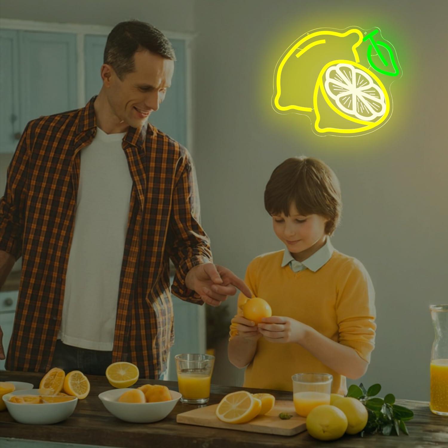 Lemon Neon Sign Dimmable LED L - Home Decor Lighting 리뷰 및 가격