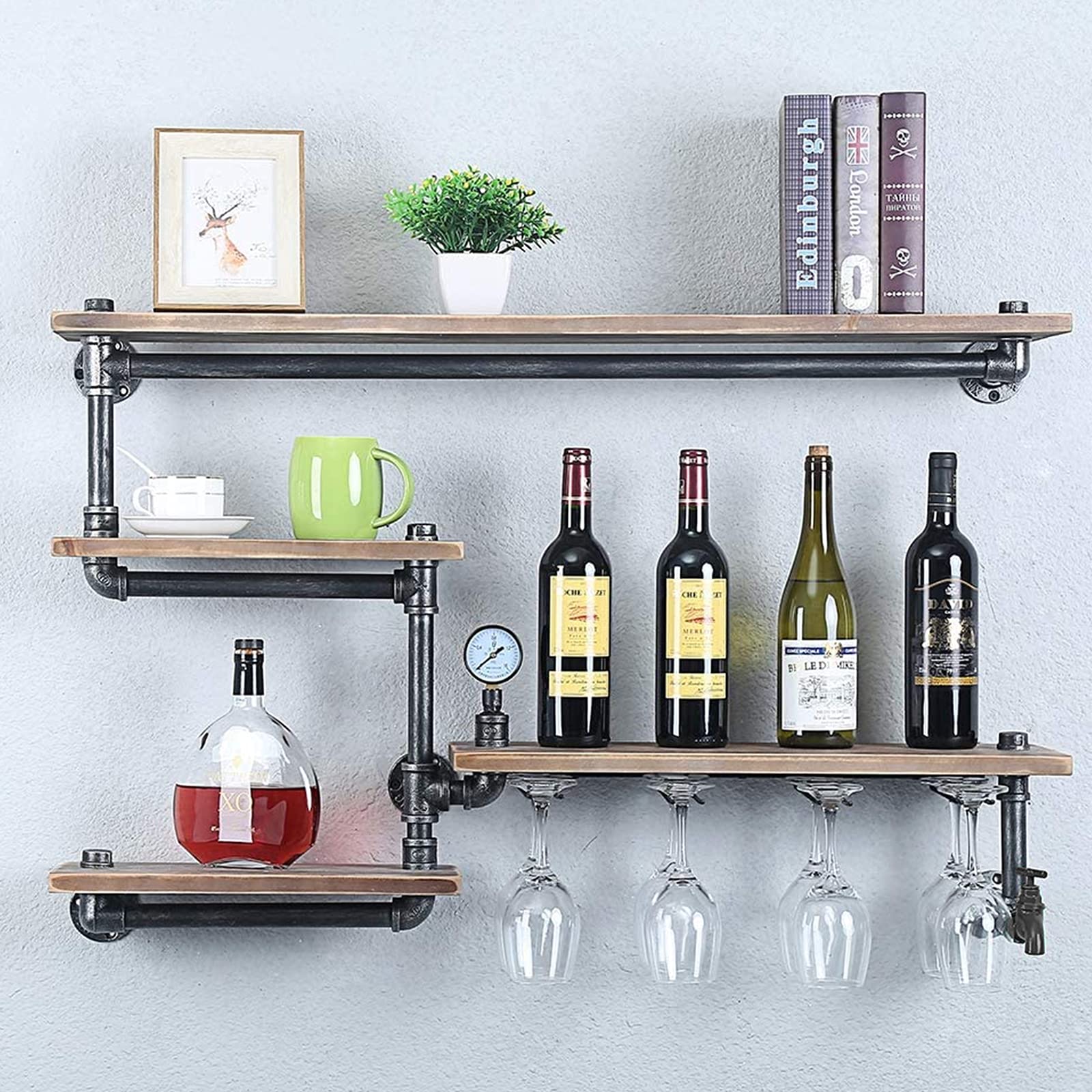 Tfcfl 39.37in Rustic Metal Flo - Floating Shelves 리뷰 및 가격