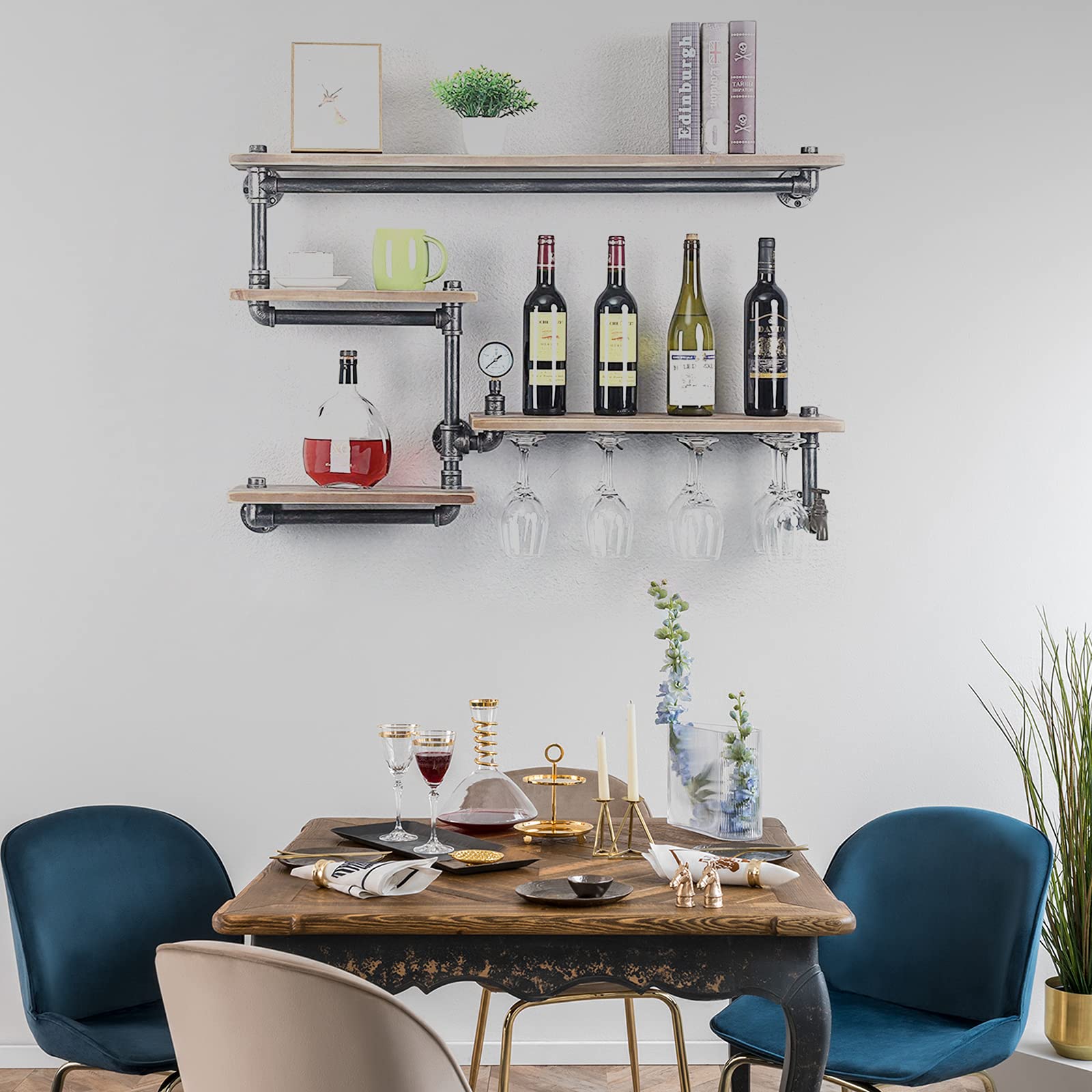 Tfcfl 39.37in Rustic Metal Flo - Floating Shelves 리뷰 및 가격