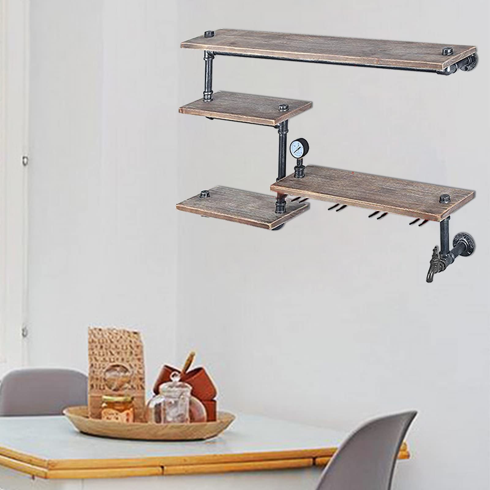 Tfcfl 39.37in Rustic Metal Flo - Floating Shelves 리뷰 및 가격