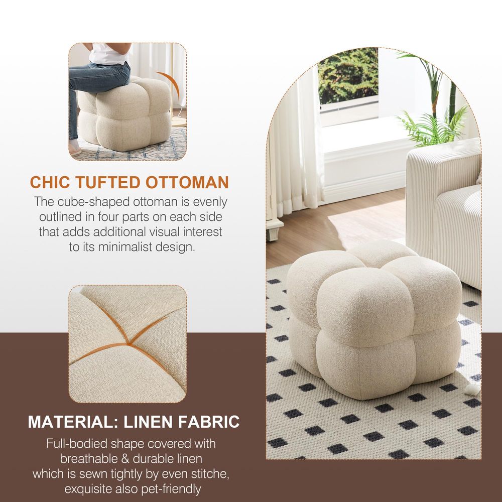 Square Pouf Ottomans Footstool - Home Decor Sofa 리뷰 및 가격