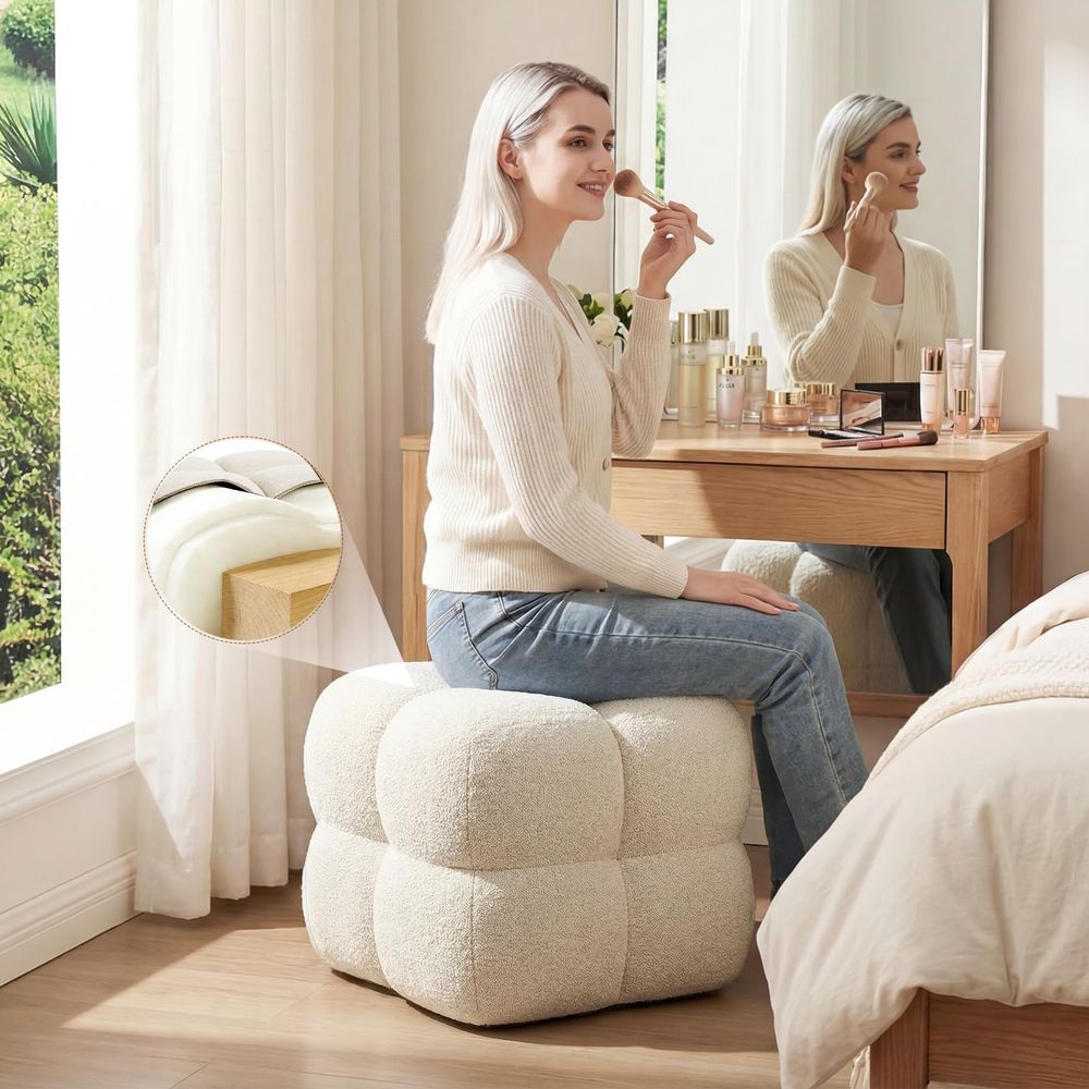 Square Pouf Ottomans Footstool - Home Decor Sofa 리뷰 및 가격