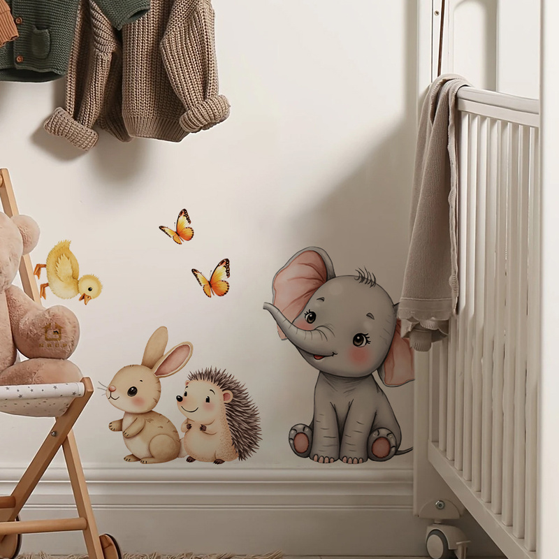 Cartoon Animal Wall Sticker -  - Home Decor Wall Tiles 리뷰 및 가격