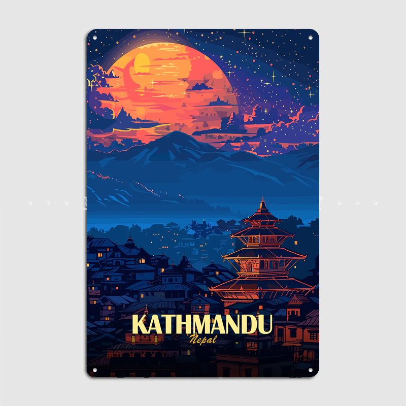Kathmandu Nepal Nightscape Art - Home Decor Kathmandu 리뷰 및 가격