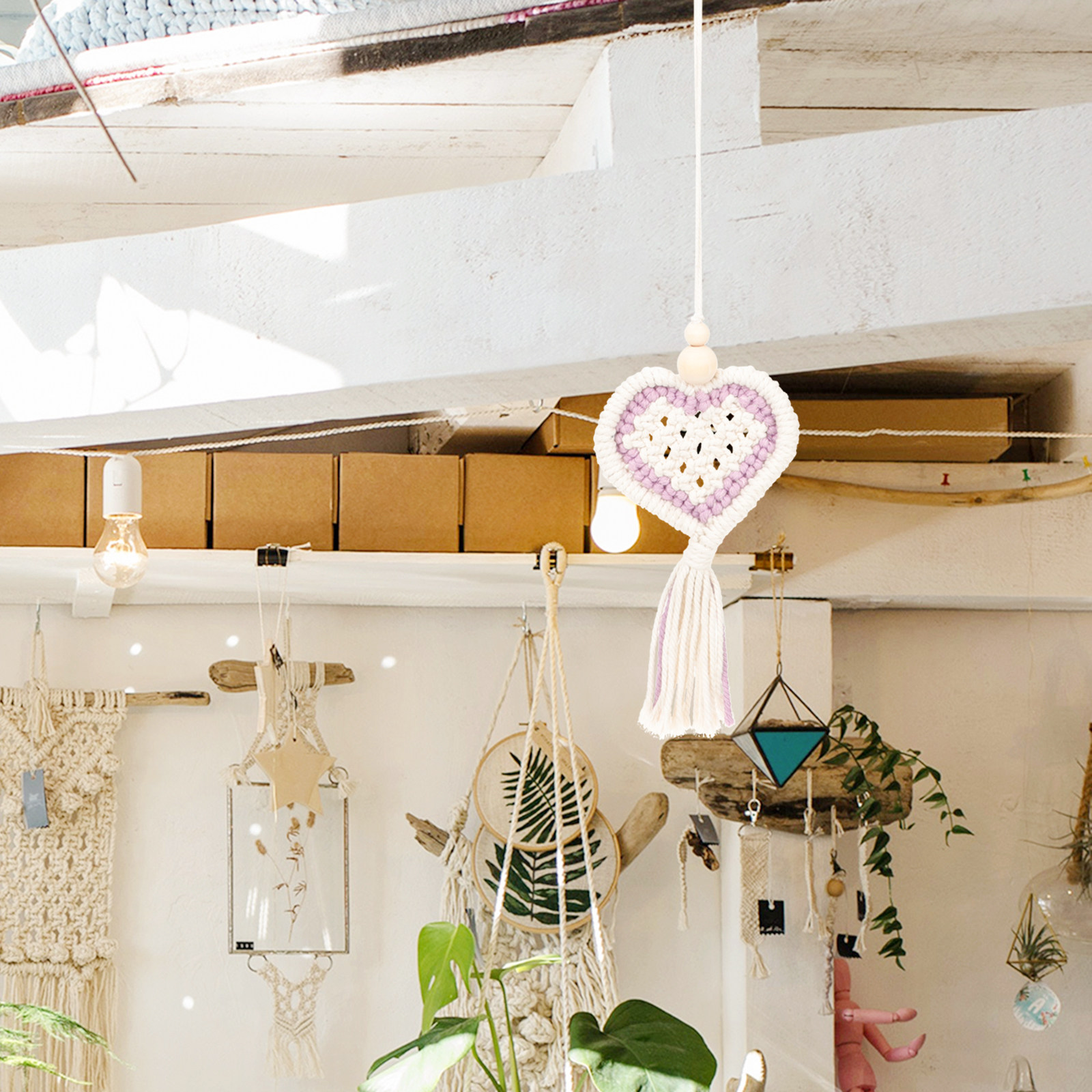 Valentines Decor Heart Shaped  - Macrame Wall Hanging 리뷰 및 가격
