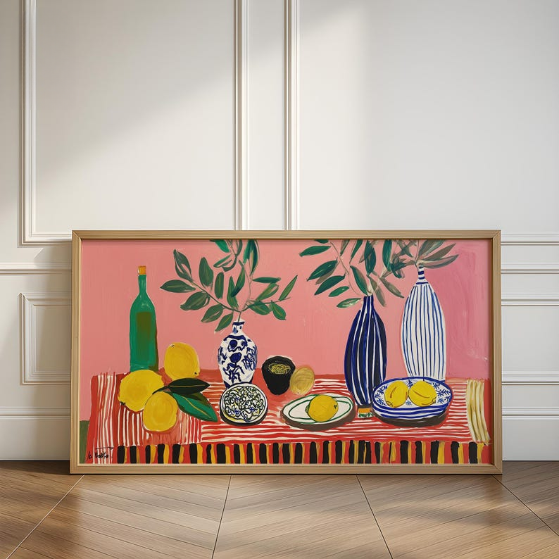 Mediterranean Lemon Kitchen Ca - Home Decor Vase With Flowers 리뷰 및 가격