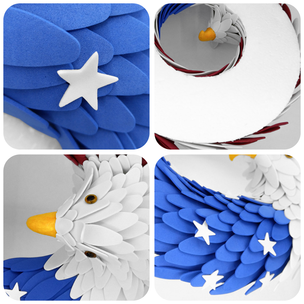 Patriotic Bald Eagle Door Wrea - Home Decor Usa 리뷰 및 가격