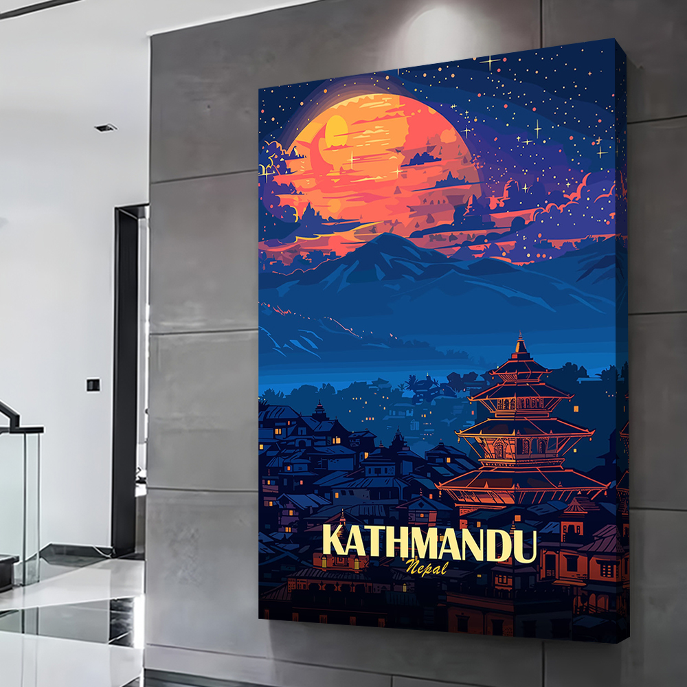 Kathmandu Nepal Nightscape Art - Home Decor Kathmandu 리뷰 및 가격