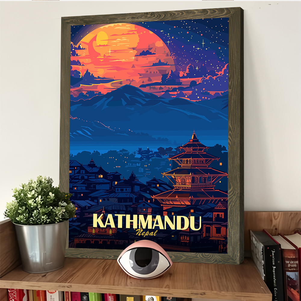Kathmandu Nepal Nightscape Art - Home Decor Kathmandu 리뷰 및 가격
