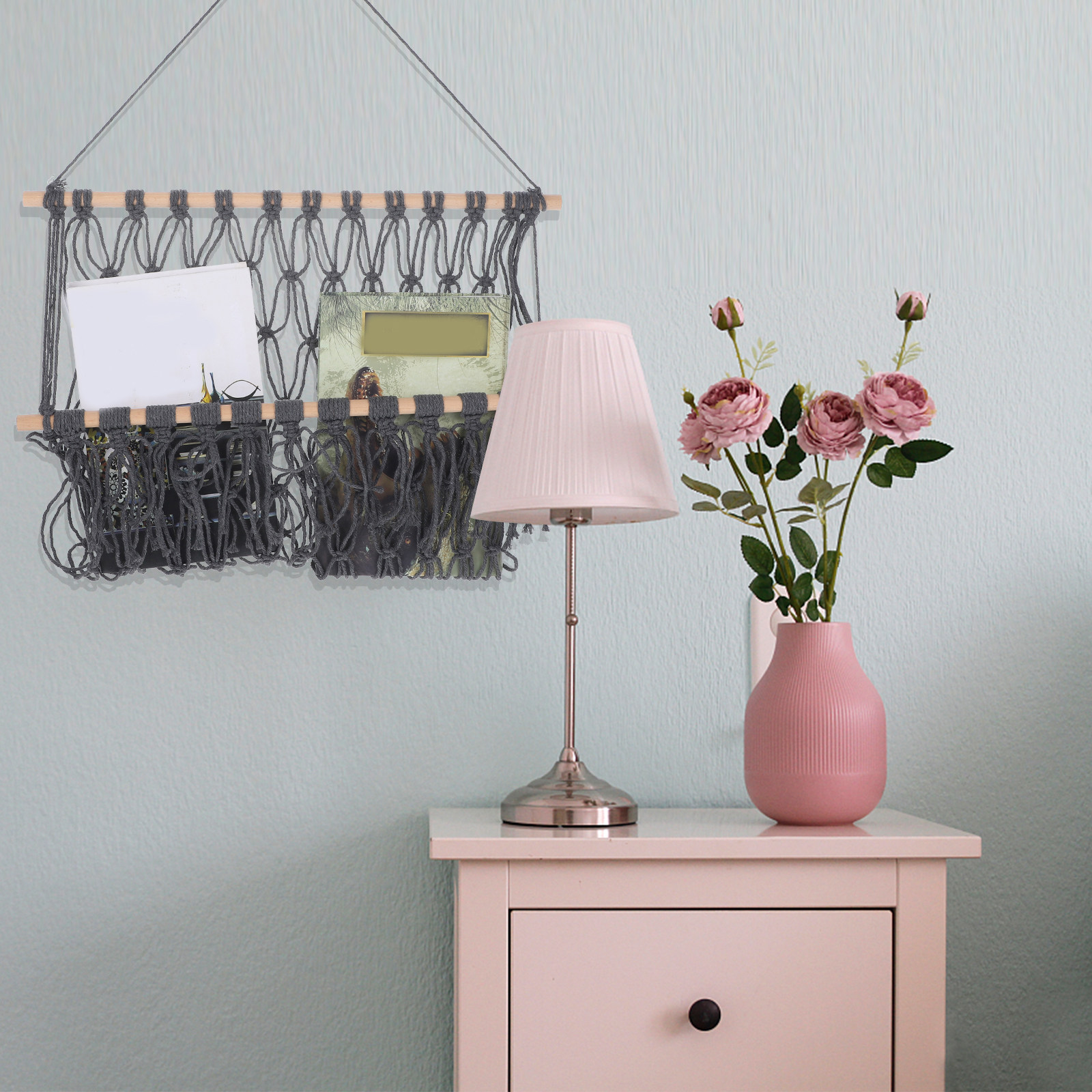 Cotton Woven Storage Mesh Hand - Macrame Wall Hanging 리뷰 및 가격
