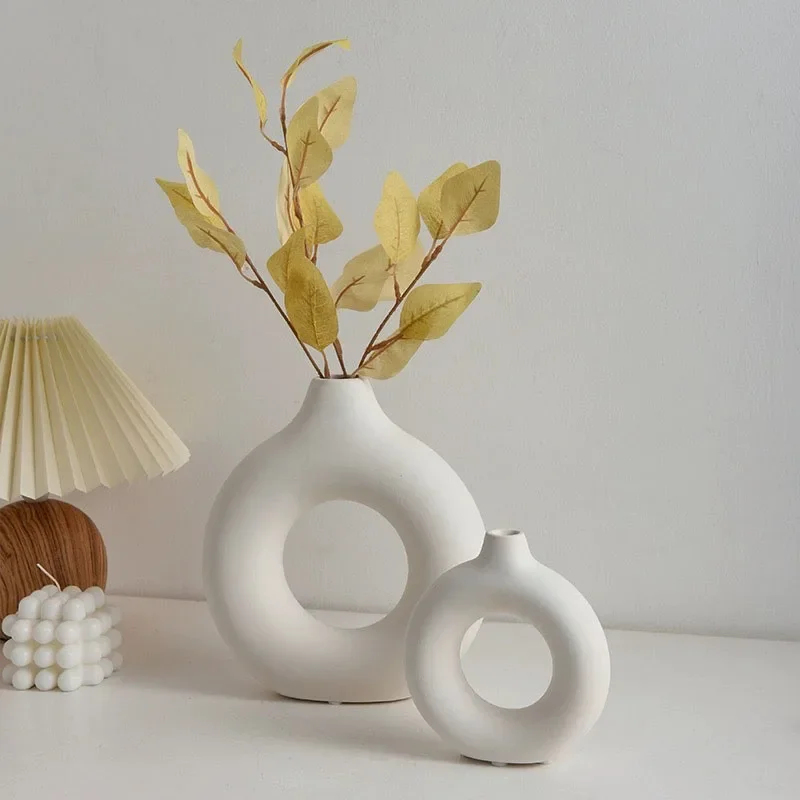 Simple Plastic Vase Donut Shap - Home Decor Vase With Flowers 리뷰 및 가격