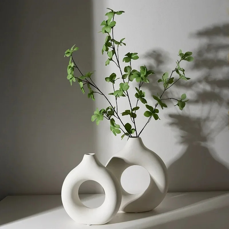 Simple Plastic Vase Donut Shap - Home Decor Vase With Flowers 리뷰 및 가격
