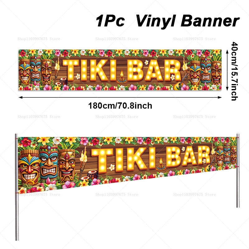 Vibrant Tiki Bar Banner Tropic - Home Decor Nearby 리뷰 및 가격