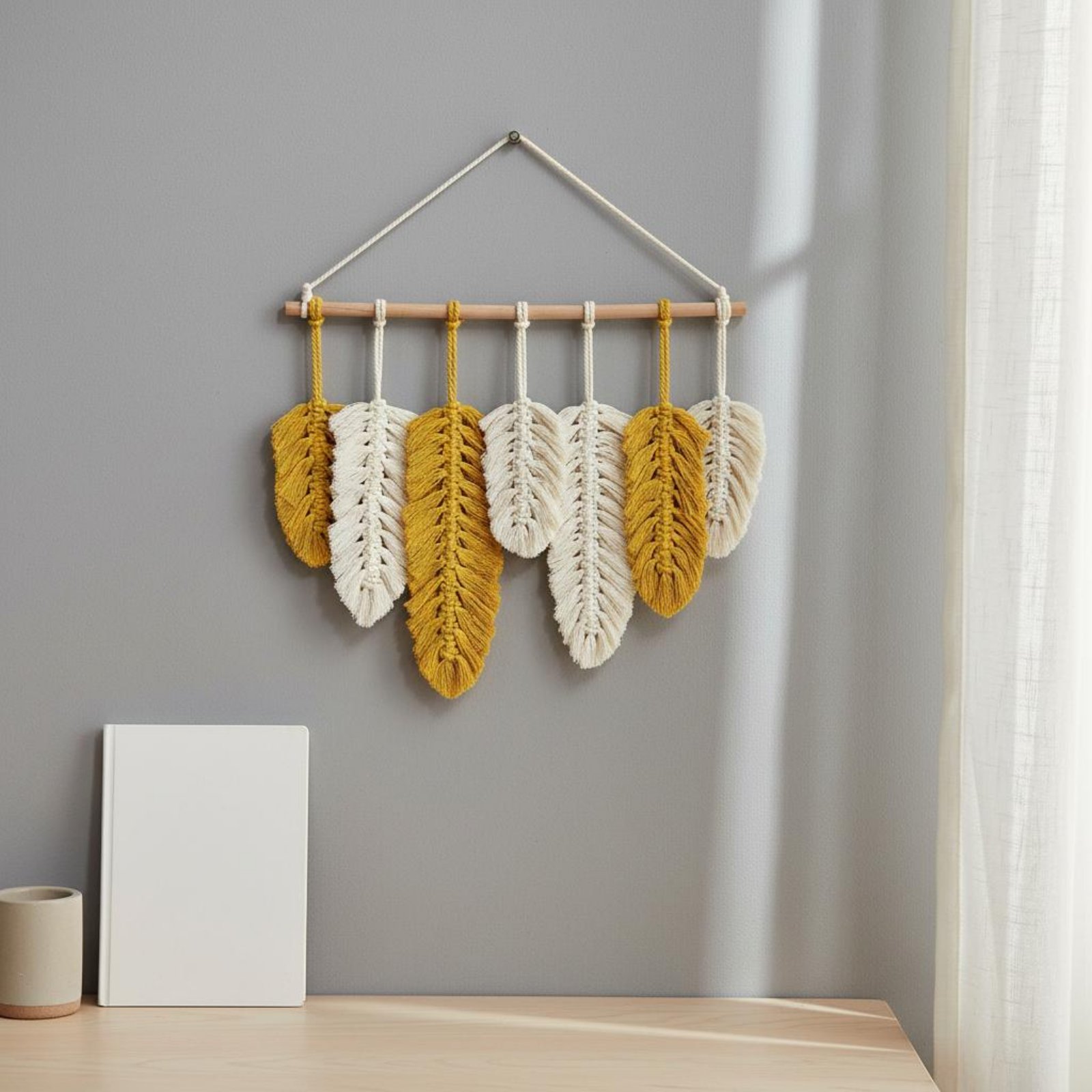 Macrame Feather Wall Hanging H - Macrame Wall Hanging 리뷰 및 가격