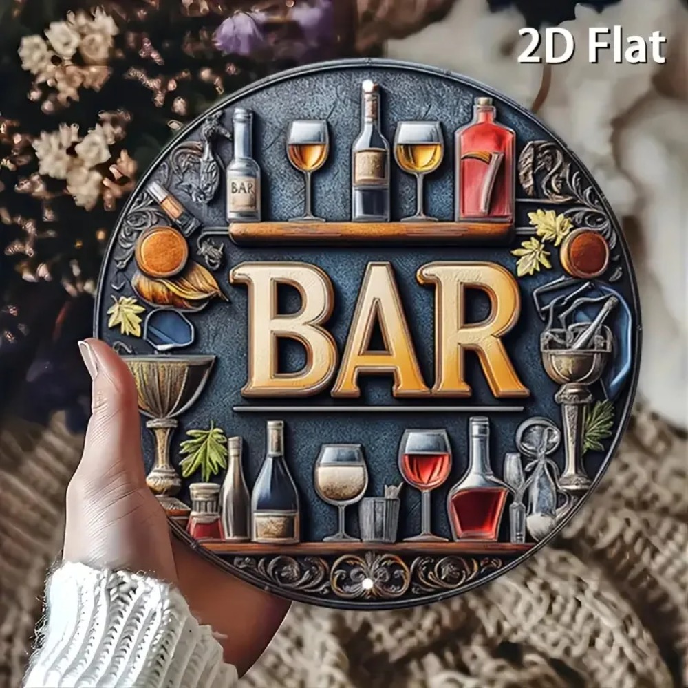 Vintage Round Metal Wall Sign  - Home Decor Nearby 리뷰 및 가격