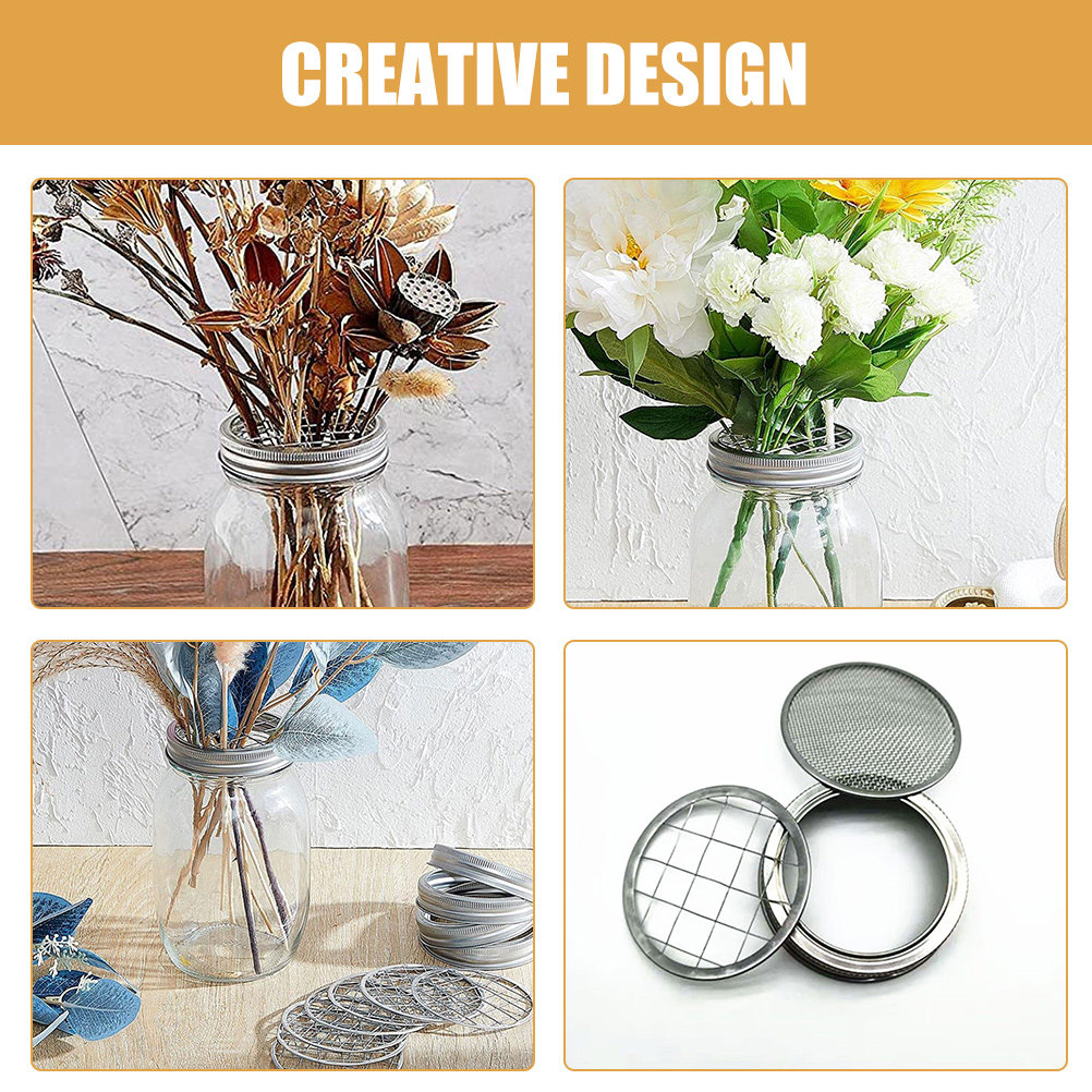 10Pcs Stainless Steel Jar Flow - Home Decor Vase With Flowers 리뷰 및 가격