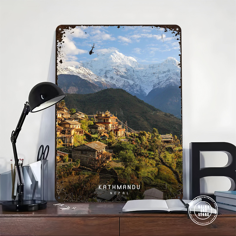Kathmandu Tin Sign Wall Art Po - Home Decor Kathmandu 리뷰 및 가격