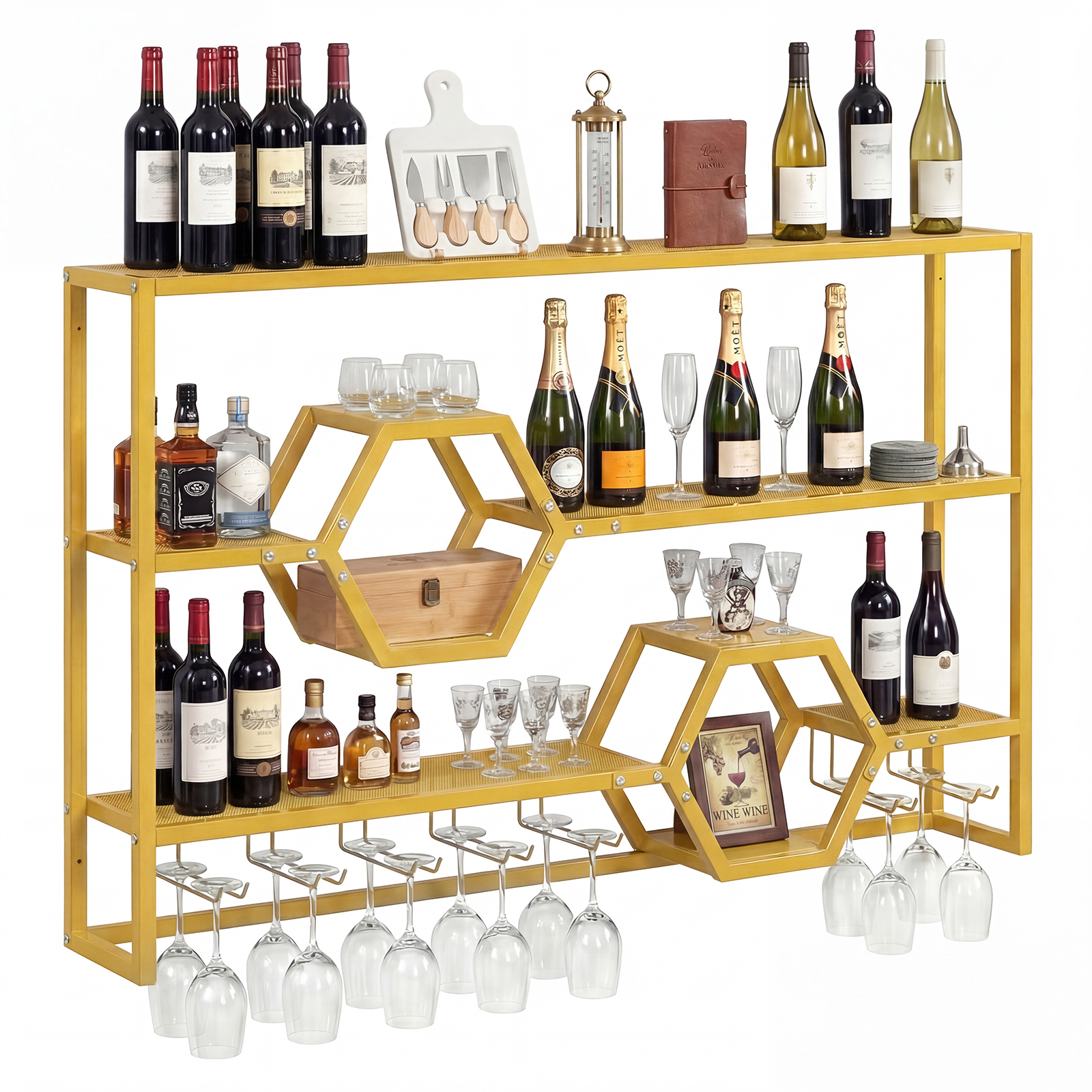 Wall Mounted Wine Rack 47” Lar - Floating Shelves 리뷰 및 가격