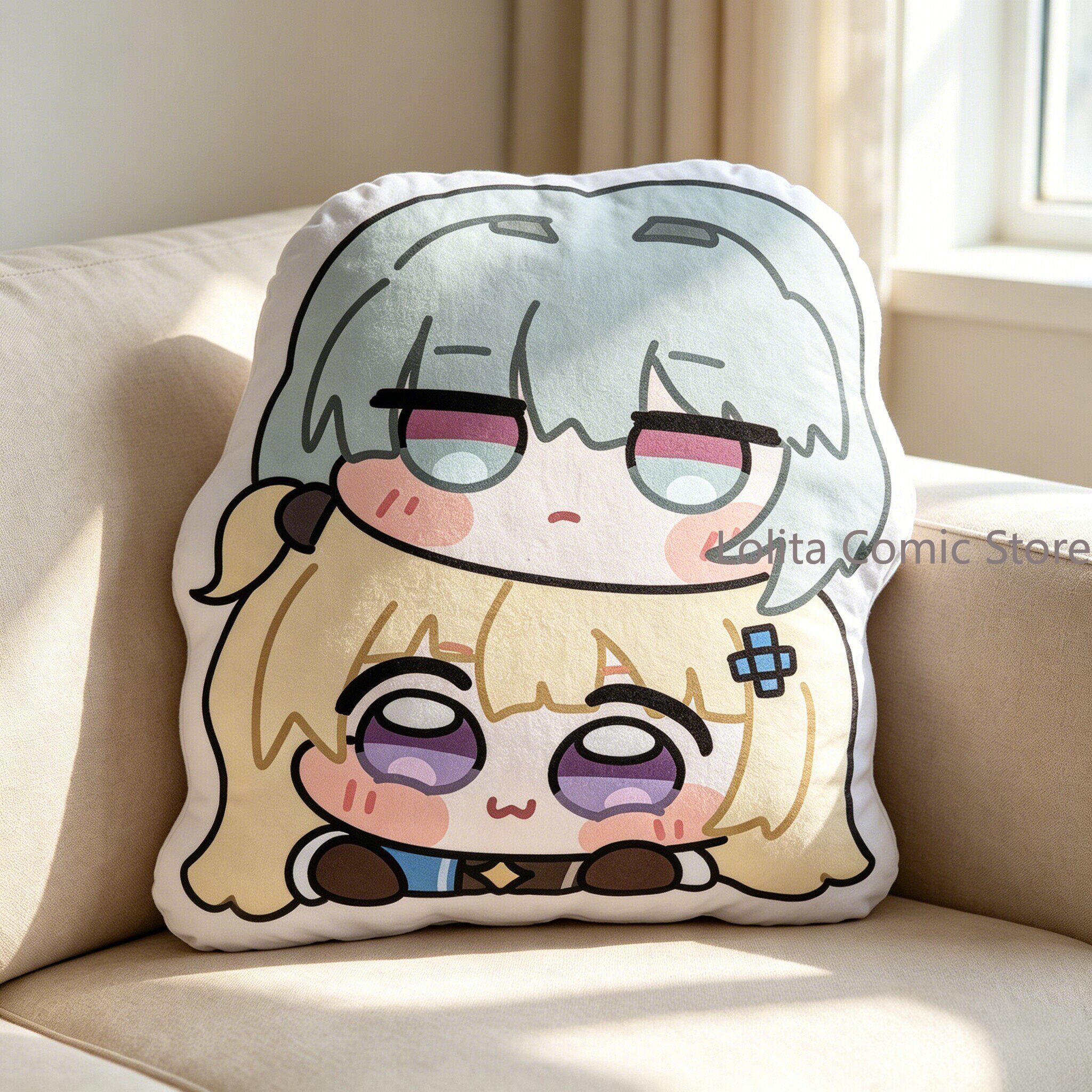 Anime Phoebe Wuthering Waves Q - Decorative Throw Pillow 리뷰 및 가격