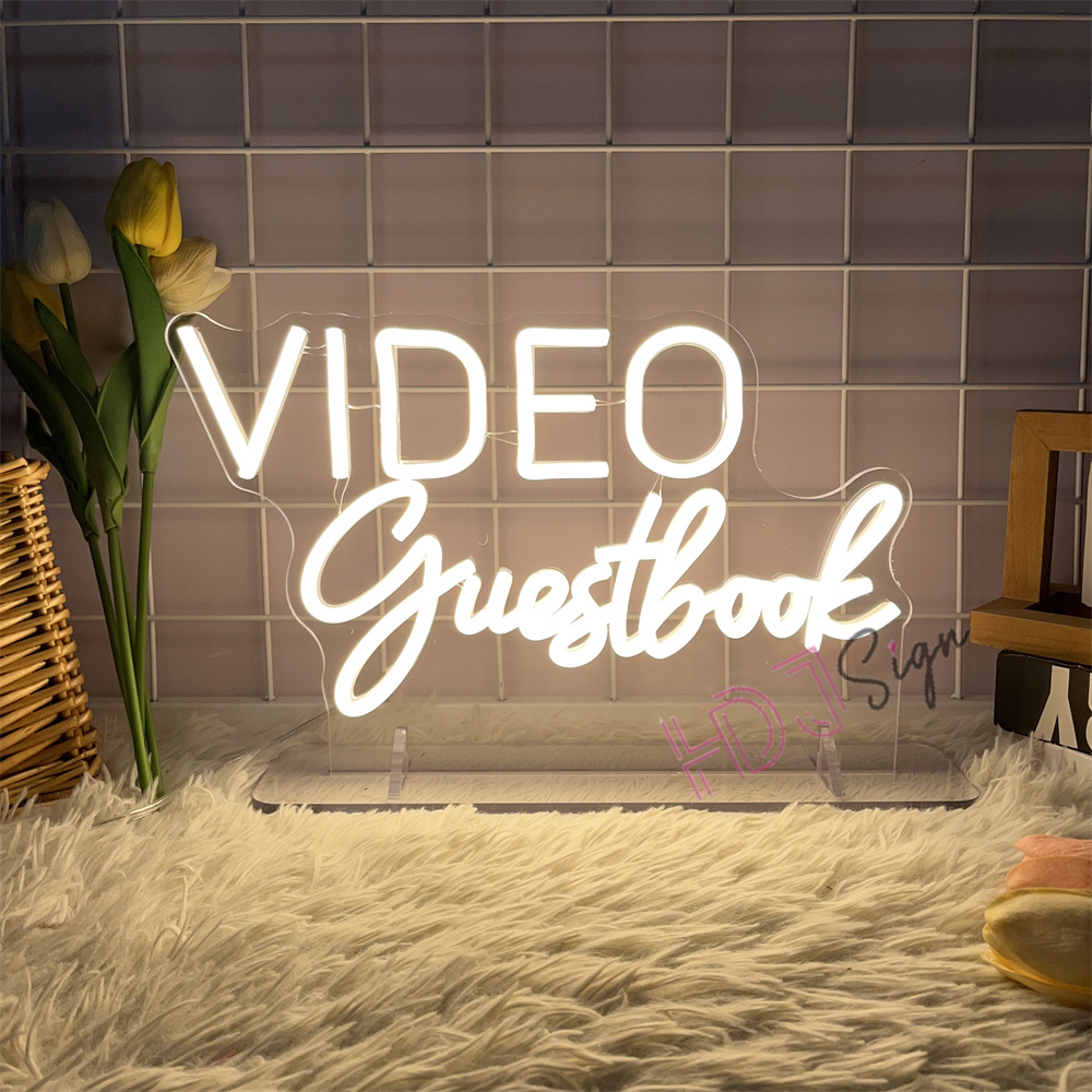 VIDEO Guestbook Audio Neon Sig - Home Decor Nearby 리뷰 및 가격