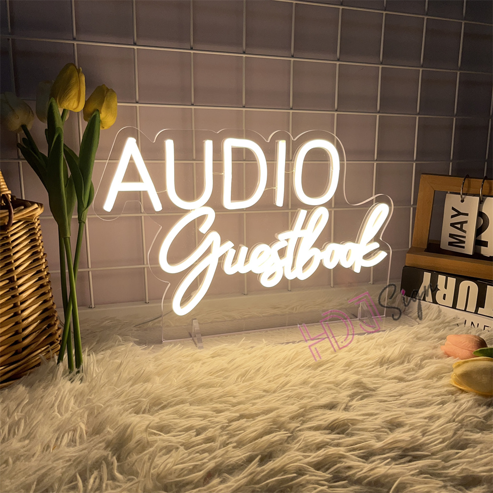 VIDEO Guestbook Audio Neon Sig - Home Decor Nearby 리뷰 및 가격
