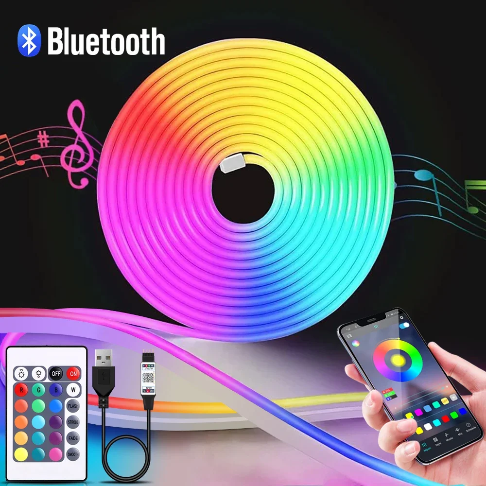 1-5m RGB LED Neon Strip Light  - Home Decor Lighting 리뷰 및 가격
