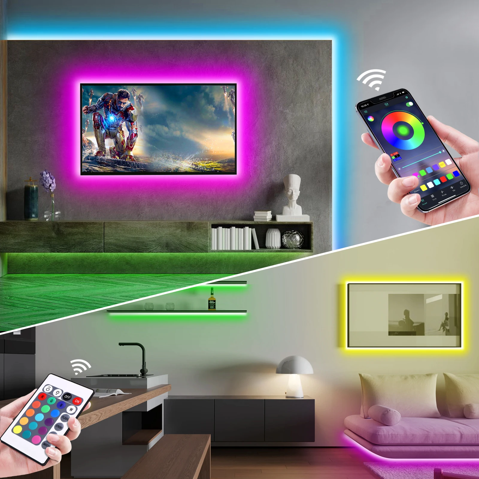 1-5m RGB LED Neon Strip Light  - Home Decor Lighting 리뷰 및 가격